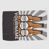 Personalisierte Bierflaschen Golfhandtuch (Horizontal)