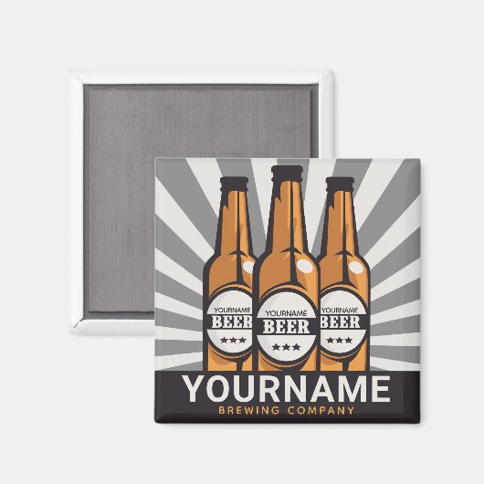 Personalisierte Bierflaschen Magnet (Vorderseite/Rückseite)