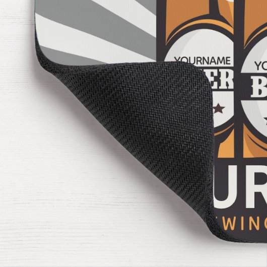 Personalisierte Bierflaschen Mousepad (Ecke)