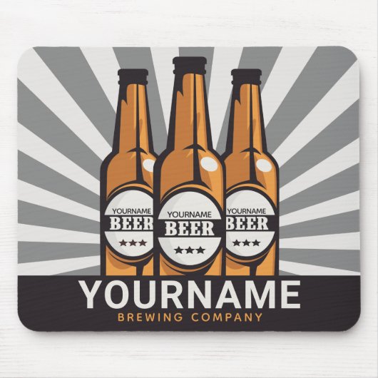 Personalisierte Bierflaschen Mousepad (Vorne)