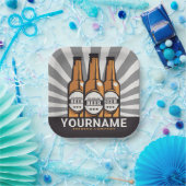 Personalisierte Bierflaschen Pappteller (Party)