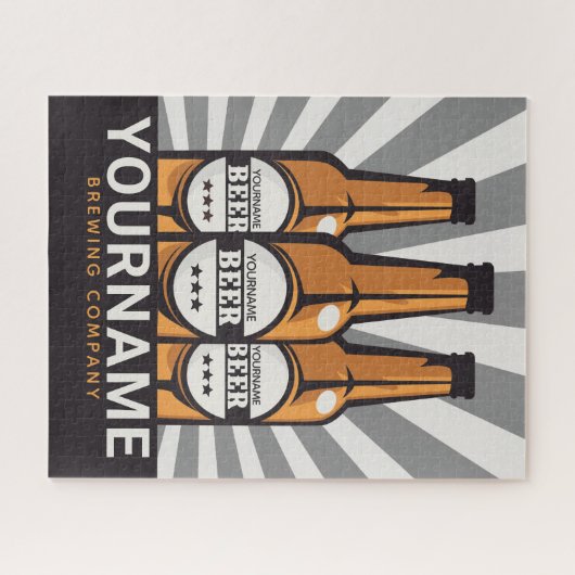 Personalisierte Bierflaschen Puzzle (Horizontal)