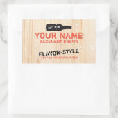 Personalisierte Bierflaschen Rechteckiger Aufkleber (Tasche)