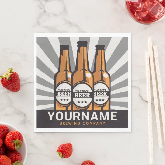 Personalisierte Bierflaschen Serviette (Beispiel)
