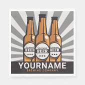 Personalisierte Bierflaschen Serviette (Vorderseite)