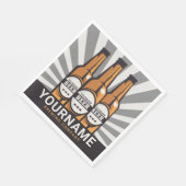 Personalisierte Bierflaschen Serviette (Ecke)
