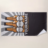 Personalisierte Bierflaschen  Strandtuch (Vorderseite)