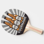 Personalisierte Bierflaschen Tischtennis Schläger (Seitenansicht)