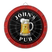 Personalisierte Bierkneipe Dartscheibe (vorne)
