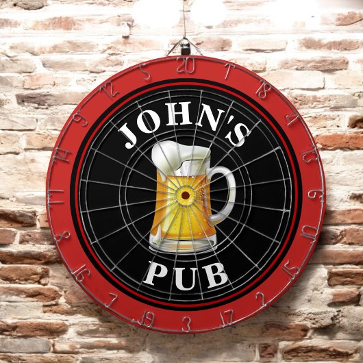 Personalisierte Bierkneipe Dartscheibe