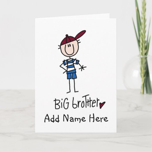 Personalisierte Big Brother Tshirts und Geschenke Karte (Vorderseite)