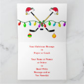 Personalisierte BIG, Hockey Weihnachtskarten, 3 GR Karte (Innenseite)