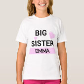 Personalisierte Big Sister-Liebe T-Shirt (Vorderseite)