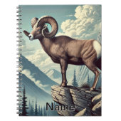 Personalisierte Bighorn Sheep auf einem Felsvorspr Notizblock (Vorderseite)
