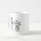 Personalisierte Biker Couple Wedding Gift Keramik Kaffeetasse (Vorderseite Links)