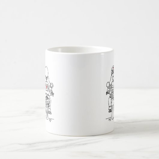Personalisierte Biker Couple Wedding Gift Keramik Kaffeetasse (Mittel)