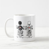 Personalisierte Biker Couple Wedding Gift Keramik Kaffeetasse (Links)