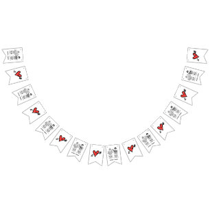 Personalisierte Biker Couple Wedding Wimpelkette