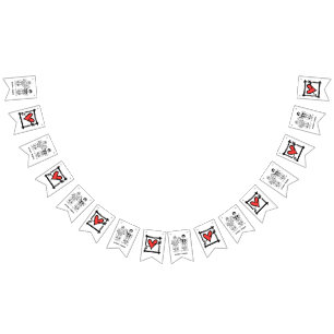 Personalisierte Biker Couple Wedding Wimpelkette