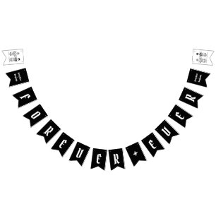 Personalisierte Biker Couple Wedding Wimpelkette