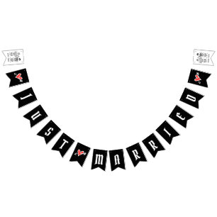 Personalisierte Biker Couple Wedding Wimpelkette