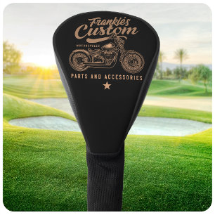 Personalisierte Biker Custom Bobber Motorradgarage Golf Headcover