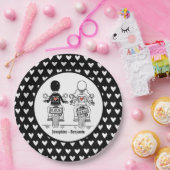 Personalisierte Biker-Hochzeitsfeier Pappteller (Party)