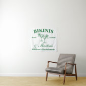 Personalisierte Bikinis & Martinis Junggesellinnen Wandteppich (Beispiel (Horizontal))