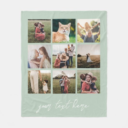 Personalisierte BildCollage für ein benutzerdefini Fleecedecke (Vorderseite)