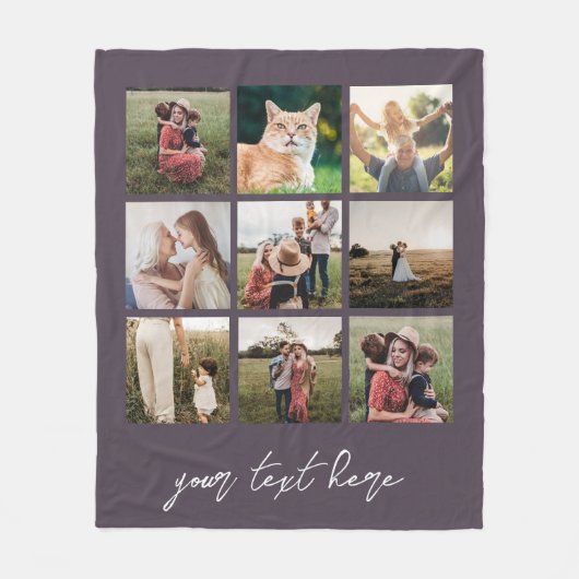 Personalisierte BildCollage für ein benutzerdefini Fleecedecke (Vorderseite)