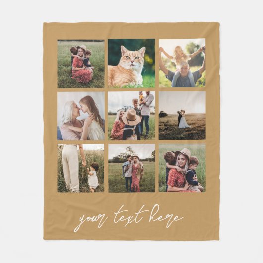 Personalisierte BildCollage für ein benutzerdefini Fleecedecke (Vorderseite)