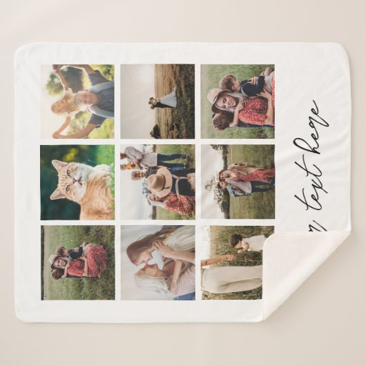 Personalisierte BildCollage für ein benutzerdefini Sherpadecke (Vorderseite (Horizontal))