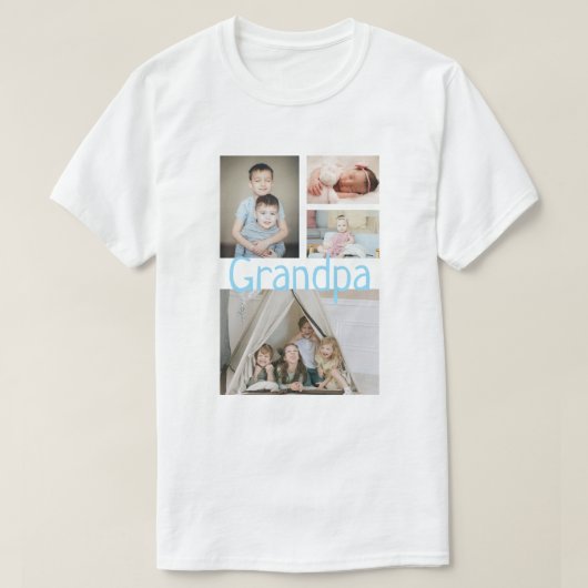 Personalisierte BildCollage mit Text T-Shirt (Design vorne)