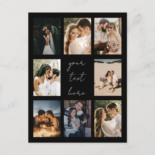 Personalisierte Bilderfamilie für benutzerdefinier Feiertagspostkarte (Vorderseite)