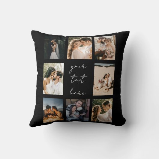 Personalisierte Bilderfamilie für benutzerdefinier Kissen (Rückseite)