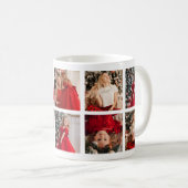 Personalisierte Bildergalerie 10 Foto Weihnachten Kaffeetasse (VorderseiteRechts)