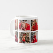 Personalisierte Bildergalerie 10 Foto Weihnachten Kaffeetasse (Vorderseite Links)
