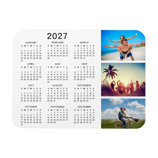 Personalisierte Bildergalerie 2023 Kalender Magnet (Horizontal)