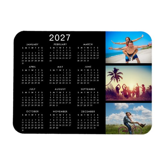 Personalisierte Bildergalerie 2023 Kalender Magnet (Horizontal)