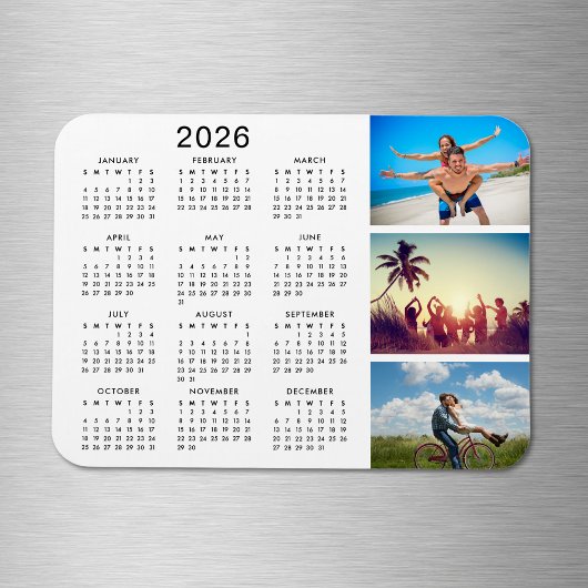 Personalisierte Bildergalerie 2024 Kalender Magnet