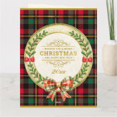 Personalisierte Bilderrahmen und Weihnachtskranz C Karte (Rückseite)