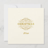 Personalisierte Bilderrahmen und Weihnachtskranz C Karte (Rückseite)