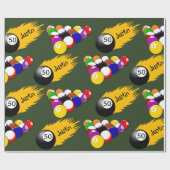 Personalisierte Billard Geschenkpapier (Flach)