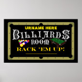 Personalisierte Billard/Hallendekor Poster (Vorne)