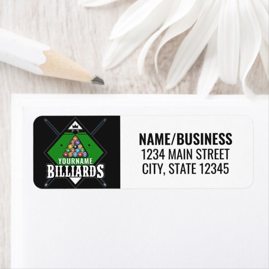 Personalisierte Billard NAME Cue Rack Pool Room (Insitu)