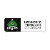 Personalisierte Billard NAME Cue Rack Pool Room (Vorne)