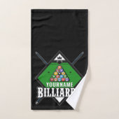 Personalisierte Billard NAME Cue Rack Pool Room Badhandtuch Set (Handtuch)
