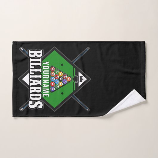 Personalisierte Billard NAME Cue Rack Pool Room Badhandtuch Set (Handtuch)