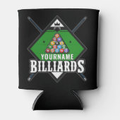 Personalisierte Billard NAME Cue Rack Pool Room Dosenkühler (Vorderseite)
