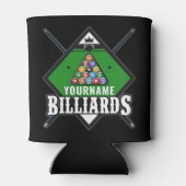 Personalisierte Billard NAME Cue Rack Pool Room Dosenkühler (Rückseite)
